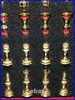 COCA COLA 1996 Franklin Mint Chess Complete RED & White Set (32) PCs No Board