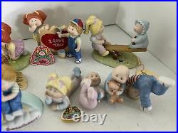 Cabbage Patch Kids Porcelain Collectibles Lot Of 14 With Tags
