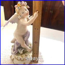 Capodimonte Angel Playing with Doves Antique Figurine