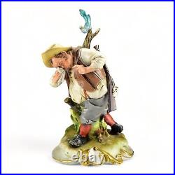 Capodimonte Porcelain Figurine of Hunter