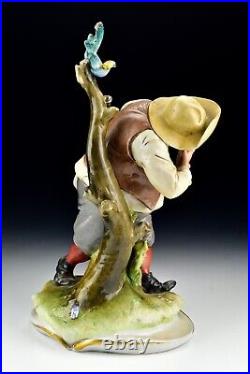 Capodimonte Porcelain Figurine of Hunter