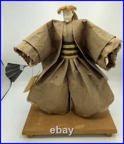 Carved Wood Japanese Man In Wedding Suit Figurine VTG