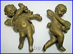 Cherubs Angels Putti Putto 2 Old Decorative Arts Figurines Wall Artwork Plaques