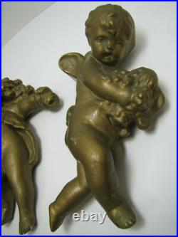Cherubs Angels Putti Putto 2 Old Decorative Arts Figurines Wall Artwork Plaques