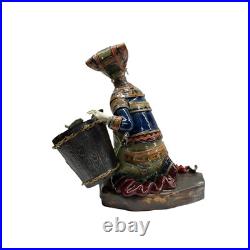 Chinese Porcelain Miao Tribal Dressing Basket Lady Figure ws4460 Chinese Porcelain Miao Tribal Dressing Basket Lady Figure ws4460