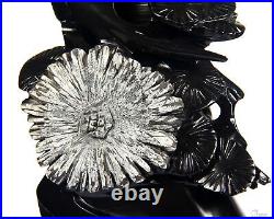 Chrysanthemum Stone Carved Crystal Pen Container