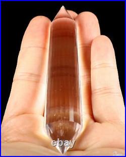 Clear! 3.9 Quartz Rock Crystal Carved Faceted Crystal Wand/Point, Healing