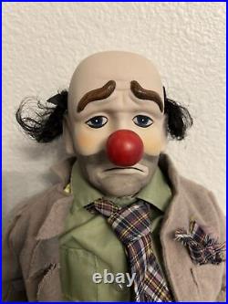 Clyde The Hobo Clown Dynasty Vintage (1983) Porcelain Clown Doll (pre-owned)