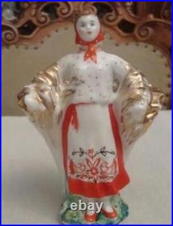 Collective farmer Woman USSR russian porcelain figurine Pencil holder 5288 e