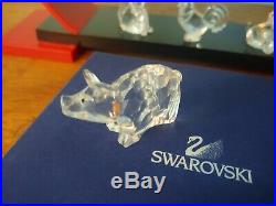 Complete Set of Swarovski crystal zodiac figurines with stand