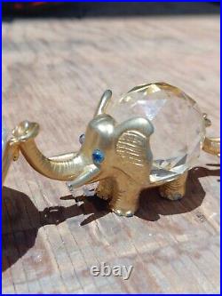 Crystal Ball Gold Elephants Lot Of 3