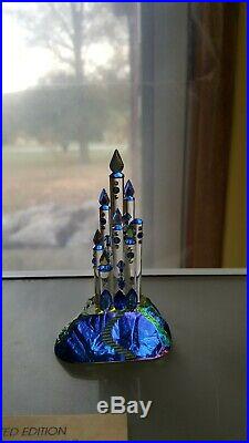 Crystal Figurine Sapphire Rainbow Palace Castle Limited Edition COA Garratt