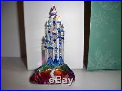 Crystal Very Rare Multi-colored Castle On Crystal Rock Mountain Base Mint