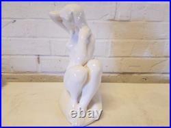 Czech Glossy Ceramic Statue / Figurine of Woman with Impressed Mark Czech Glossy Ceramic Statue / Figurine of Woman with Impressed Mark