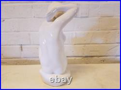 Czech Glossy Ceramic Statue / Figurine of Woman with Impressed Mark Czech Glossy Ceramic Statue / Figurine of Woman with Impressed Mark
