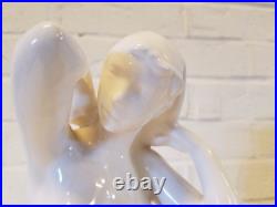 Czech Glossy Ceramic Statue / Figurine of Woman with Impressed Mark Czech Glossy Ceramic Statue / Figurine of Woman with Impressed Mark