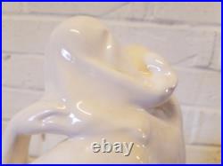 Czech Glossy Ceramic Statue / Figurine of Woman with Impressed Mark Czech Glossy Ceramic Statue / Figurine of Woman with Impressed Mark