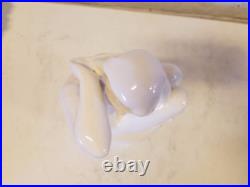 Czech Glossy Ceramic Statue / Figurine of Woman with Impressed Mark Czech Glossy Ceramic Statue / Figurine of Woman with Impressed Mark