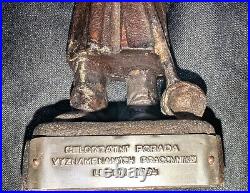 Czechoslovakia Distinguished Workers Award 1954 Soviet Union Iron Statue