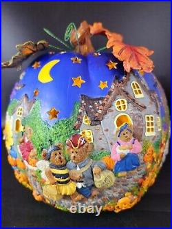 DANBURY MINT The Boyds Bear-O-Lantern Pumpkin Rare Halloween
