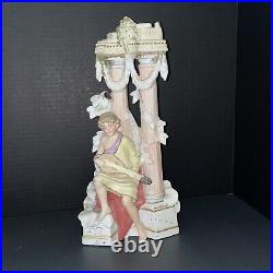 DEPPaire de Biscuit AllemandPair Biscuit PorcelainAntiqueVaseGermany11902