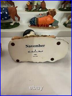Danbury Mint Calendar 12 Months Dogs Figurine Boxer