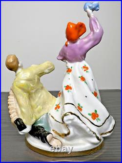 Dancing to the Accordion Dulevo Vintage Porcelain USSR