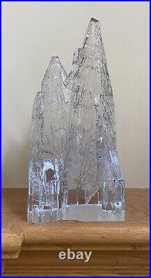 Daum France The Alps or Iceberg Sculpture Vintage 1970-1999