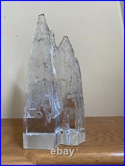 Daum France The Alps or Iceberg Sculpture Vintage 1970-1999