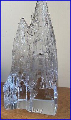 Daum France The Alps or Iceberg Sculpture Vintage 1970-1999