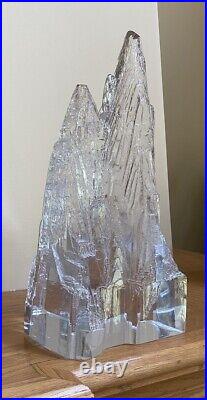 Daum France The Alps or Iceberg Sculpture Vintage 1970-1999