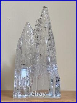 Daum France The Alps or Iceberg Sculpture Vintage 1970-1999