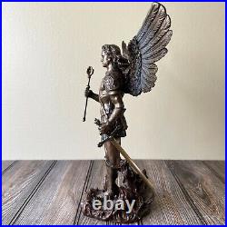 Decorative Archangel Saint Michael Figurine Statue With Scepter
