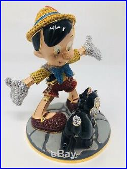 Disney Arribas Brother With Swarovski Crystals Pinocchio An Fig Figurine