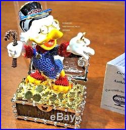 Disney Parks Authentic Scrooge Mcduck Figurine Arribas Swarovski Le Htf