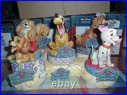 Disney Traditions by Jim Shore Canine set 5 dogs with bone NIB