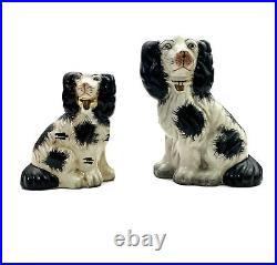 Dog Figurines Pair Vintage Staffordshire Style Classic Decor Gift