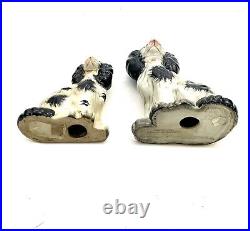 Dog Figurines Pair Vintage Staffordshire Style Classic Decor Gift