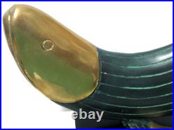 Dolbi Cashier Late 20th Century Brass Whale Fish Salmon Sculpture Art Vintage