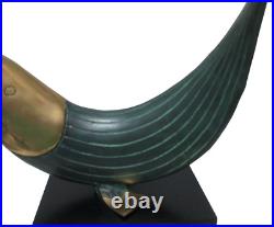 Dolbi Cashier Late 20th Century Brass Whale Fish Salmon Sculpture Art Vintage