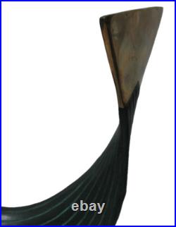 Dolbi Cashier Late 20th Century Brass Whale Fish Salmon Sculpture Art Vintage