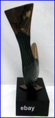 Dolbi Cashier Late 20th Century Brass Whale Fish Salmon Sculpture Art Vintage