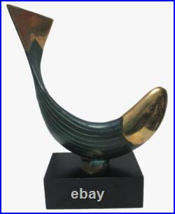 Dolbi Cashier Late 20th Century Brass Whale Fish Salmon Sculpture Art Vintage