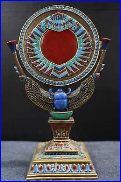 Double-Faced Scarab Mirror Symbol of Transformation and Reflection