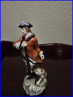 Dresden hunting boy figurine Dresden hunting boy figurine