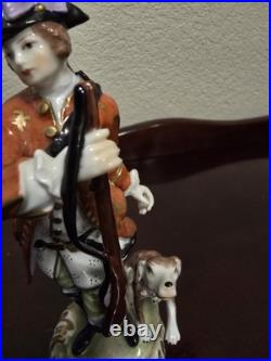 Dresden hunting boy figurine Dresden hunting boy figurine