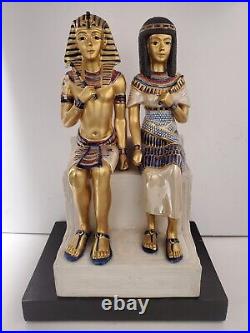 EDOARDO TASCA Egyptian King Pharaoh QUEEN Cleopatra Figurine Limited Edition
