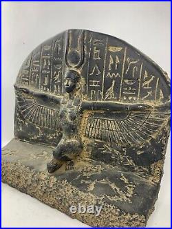 EGYPTIAN GODDESS STATUE OF Motherhood Isis Sitting and Spreading Her Wings