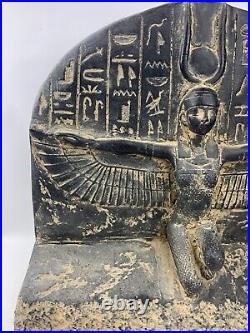 EGYPTIAN GODDESS STATUE OF Motherhood Isis Sitting and Spreading Her Wings