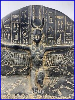 EGYPTIAN GODDESS STATUE OF Motherhood Isis Sitting and Spreading Her Wings